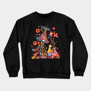 Playful Palette Parade (Black) Crewneck Sweatshirt
